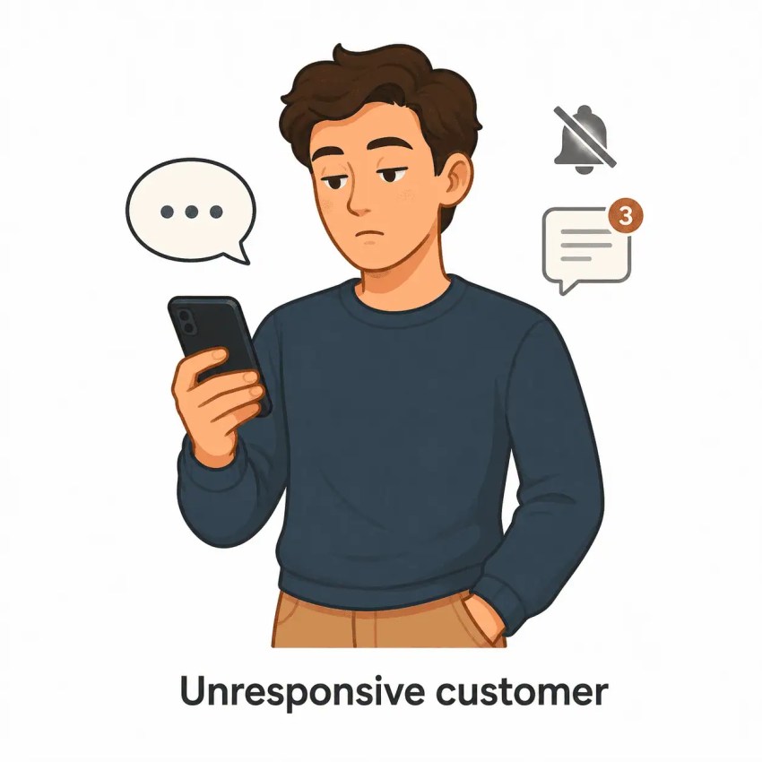Unresponsive customer