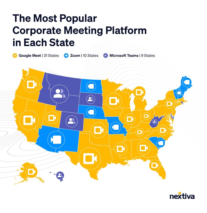 The Most Popular Corporate Meeting Platforms in Each State