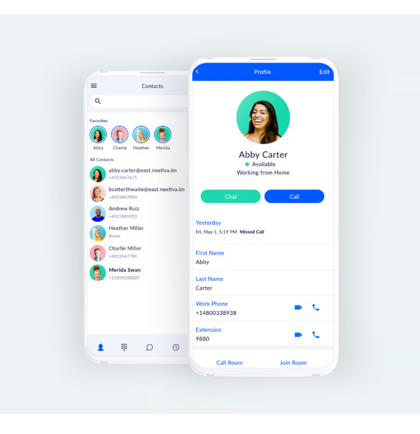 Image of smartphone contact list