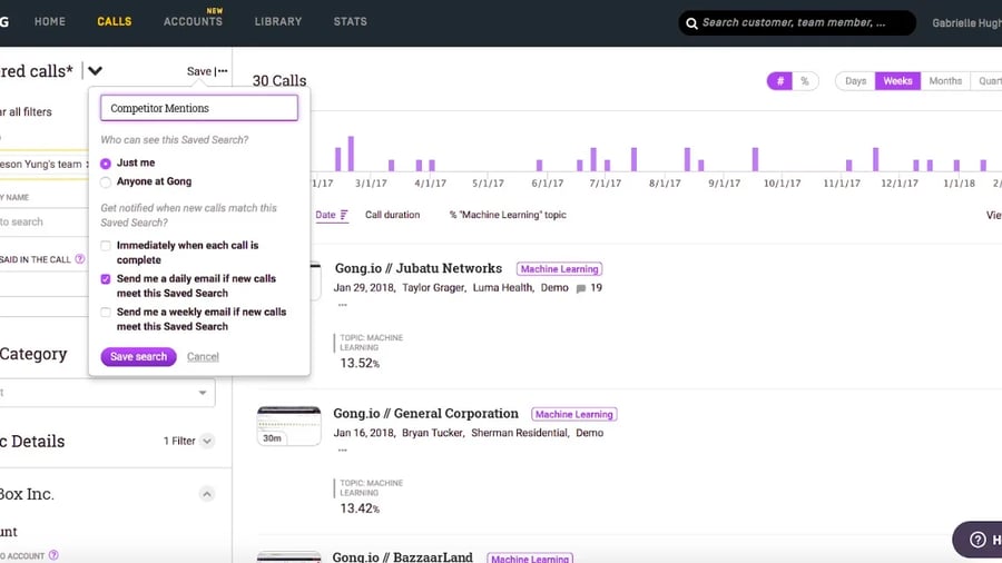 call center functionality in Gong