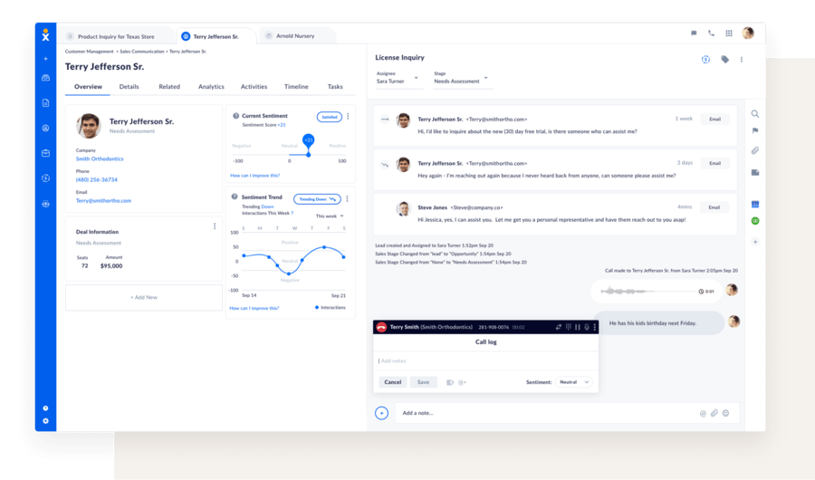 CRM integration in Nextiva