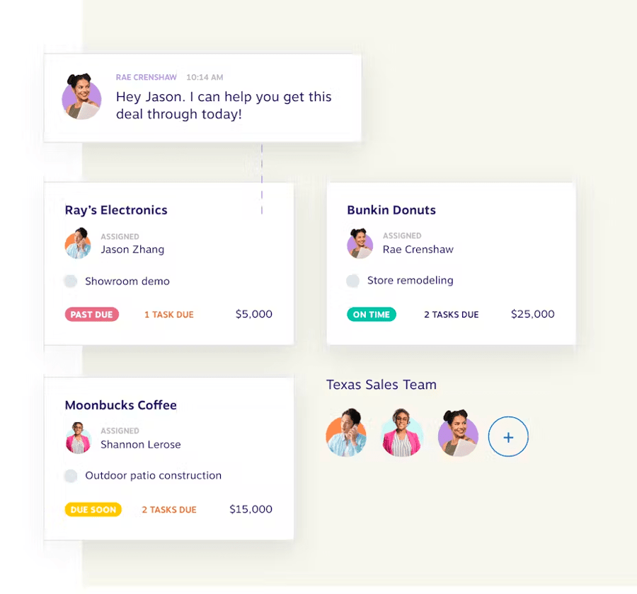 Example of a sales CRM