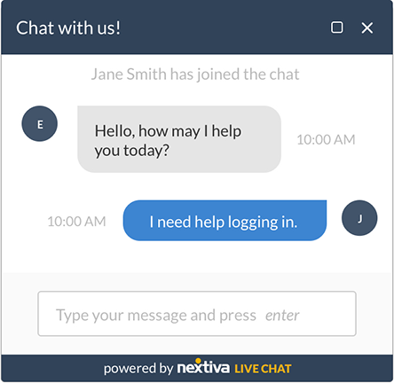 Logging onto chat service