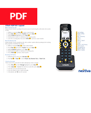 Vtech VDP651 Quick Reference Guide