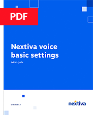 Nextiva Voice Basic Settings Guide