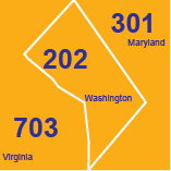 Area Codes 202, 301, and 703