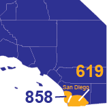 Area Codes 619 and 858