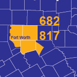 Area Codes 682 and 817