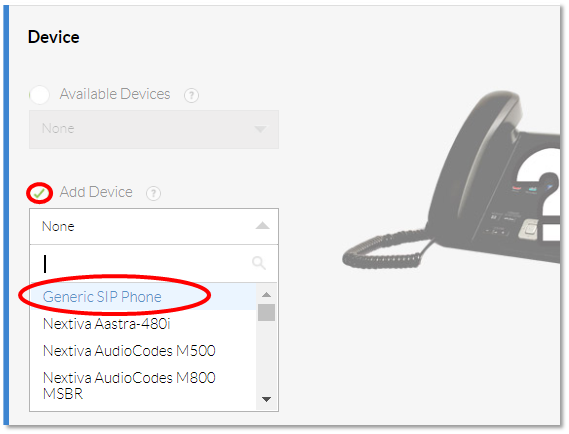 Add Generic SIP Phone