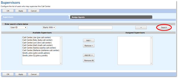 Nextiva Search Users